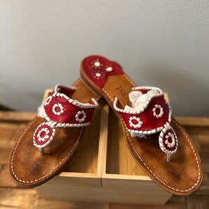 Vintage Red and White Jack Rogers Size 10.5